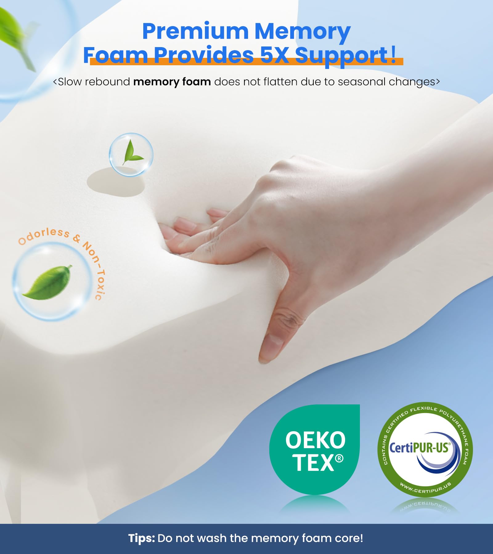 Ultra Pain Relief Cooling Pillow for Neck Support, Adjustable Cervical Pillow Cozy Sleeping, Odorless Ergonomic Contour Memory Foam Pillows, Orthopedic Bed Pillow for Side Back Stomach Sleeper
